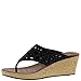 Skechers Cali Women's Beverlee Wedge Sandal,Black Dazzle,8 M US