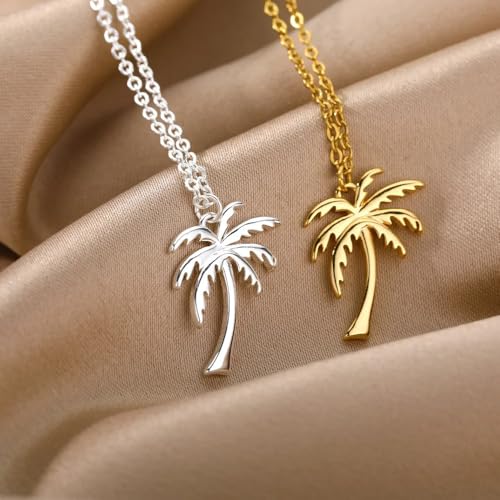 Collier pendentif palmier vague de plage pour look d'été - 3