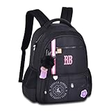 Mochila de Costas Rebecca Bonbon Nylon Soft 17,5' RB24548 (Preto)