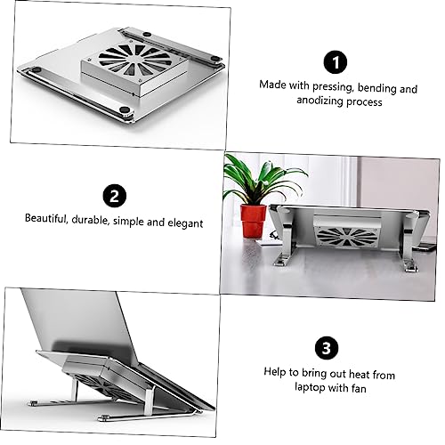 KALLORY base refrigerante para laptop con ventilador LED miniatura 5