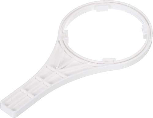 MECCANIXITY Llave de carcasa para filtro de agua, plástico, blanco, se adapta a 10 pulgadas, 9.449 in x 3.819 x 4.764 in (ID x OD)
