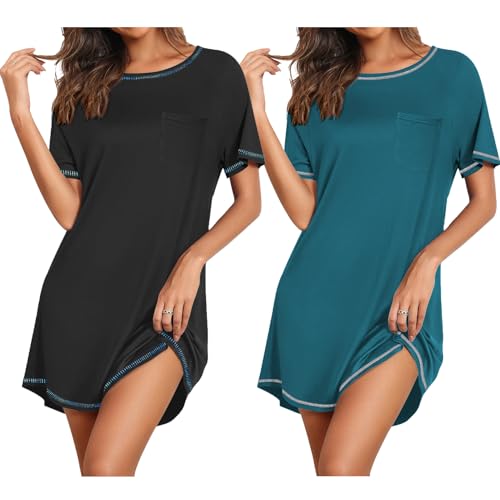 Ekouaer Nightgowns for Women 2 Pack Night Gowns...