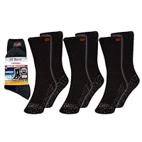 35° BELOW Thermal Insulated Socks for Men and Women, Designed with Soft Aluminized Loops to Keep Feet Warm and Cozy, 3 Pair Black Large