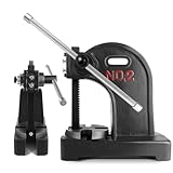 2 Ton Arbor Press,8.5'' Maximum Height Heavy-Duty Bench Mounted Shop Press with Reversible Ram & Steel Anvil, Industrial Hand Operated Press for Bending, Punching, Staking (Black 2 ton)