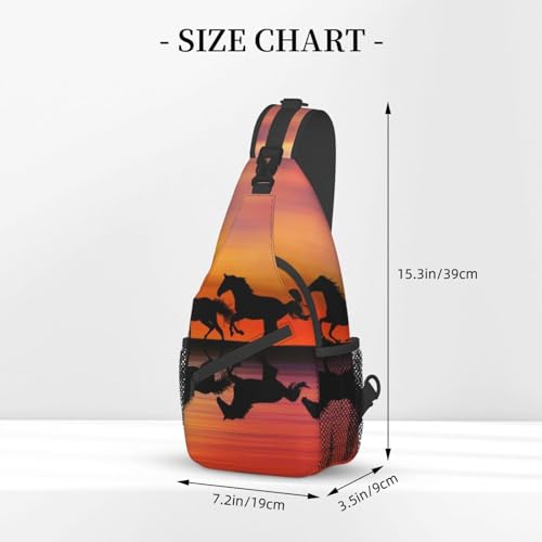 Funny Horse Crossbody Bag Horse Shoulder Bag Backpack Animal Sling Bag Chest Casual Daypack for Outdoor3
