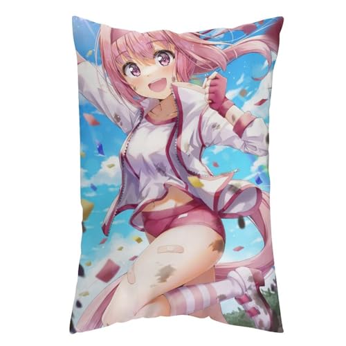 枕カバー ハルウララ ピローケース 60cm*40cm まくらカバー 寝具カバー ファスナー式 抱き枕 クッション 吸汗速乾 静電気対策強化 ソファクッションカバー 快適 肌に優しい 軽量 柔らかい ホテル品質 四節通用 家庭用 アニメ キャラクター グッ