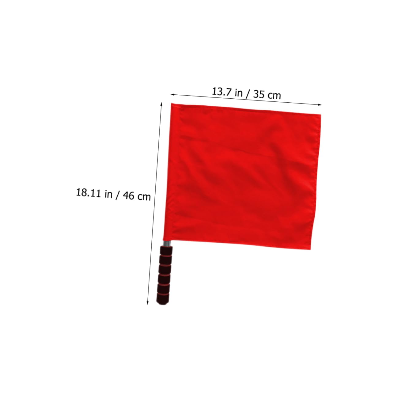 Happyyami 3 Pcs Signal Flags Lightweight Handheld Referee Flags with Stainless Steel Pole Easy to Use Match for School Sports Events and Track Competitions