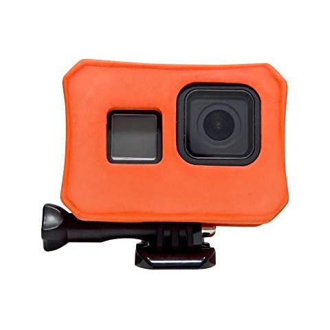 Float Case Cover for GoPro 8 - Floaty Housing Frame for GoPro Hero 8 Black, Camera Floater Anti-sink Floating Accessory for Water Sports - Orange Cover