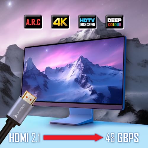 Image of Speed Series HDMI Cable 2.0 with Ethernet, 4k@60Hz, 2160P, Ultra 3D UHD Resolution, 48 GBPS Transmission Ultra High Speed,Dolby DTS, ARC,Male-to-Male,Compatible with all HDMI-Enabled Devices