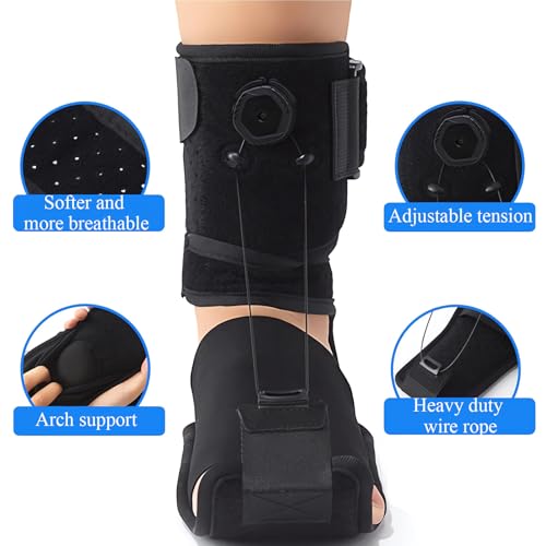 Upgraded Plantar Fasciitis Night Splint with Adjustable Straps for Pain Relief From Plantar Fasciitis, Achilles Tendonitis, Foot Drop, Heel Spurs and Flat Arches - Image 3