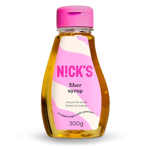 NICKS Fiber Sirup, ballaststoffreiche natürliche Keto Süßstoff ohne Zuckerzusatz, Glutenfrei, Low carb Vegane Zuckerersatz (300g)