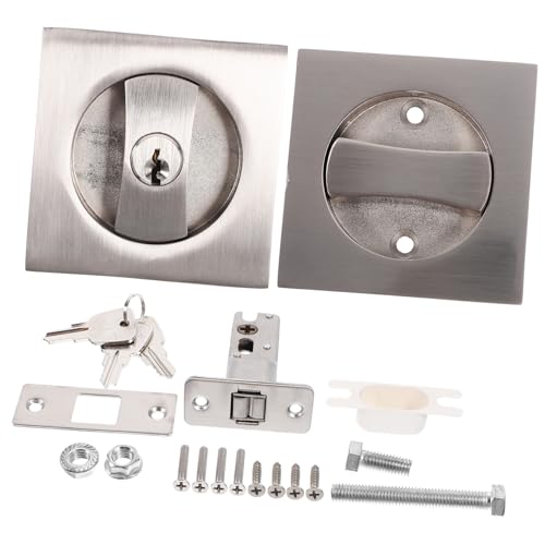 POPETPOP 1set Pocket Door Lock Keys Privacy Lock Key for Pocket Door Metal Hardware and miniatura 1