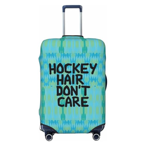 Hockey Hair Don't Care Suitcase Cover,Luggage Protector Suitcase Covers For Luggage,Luggage Covers for Suitcase (Medium)