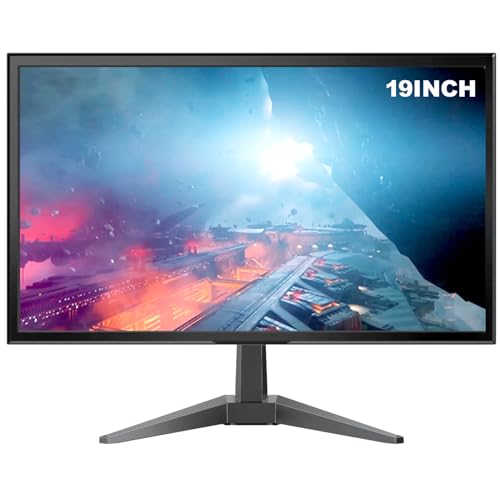 YOTETION 19-inch Full HD 75Hz Small Thin Monitor for laptops, Computers and desktops, HD+ 1440 x 900p, Anti-Glare, LED Display, VGA/HDMI Connection