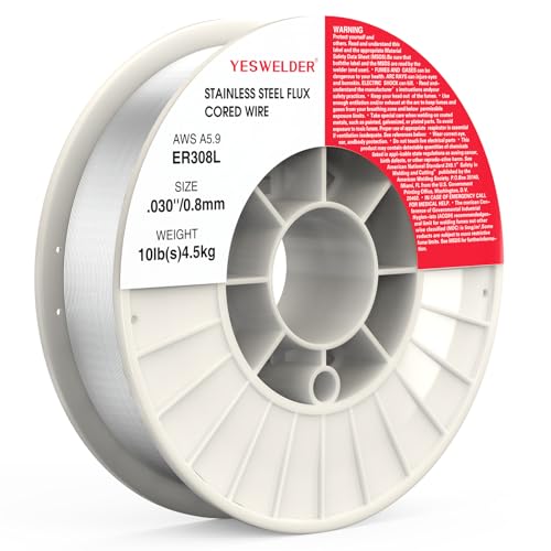 Image of YESWELDER Stainless Steel MIG Solid Wire, ER308L .030-Diameter 10-Pound Strong ABS Plastic Spool Welding Wire