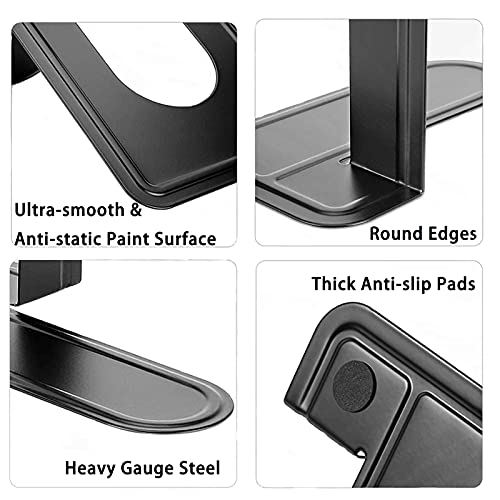 Mkyuroa HYD-BOOKENDS-001-BLACK-7 PAIR Book Ends, Heavy Duty Bookends To Hold Books, Metal Bookends For Home Office Decorative thumb #3