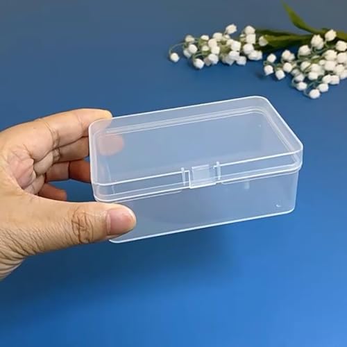 Image of 12 Pieces Clear Plastic Beads Storage Containers Box (4.13 x 2.56 x 1.58 Inch), Small Bead Organizer for Beads, Jewelry, Business Cards, Game Pieces, Crafts