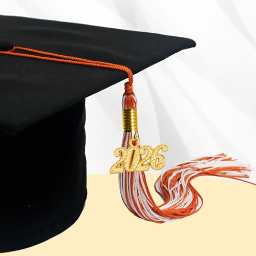 Image of GraduationMall Single&Multiple Color Graduation Tassel with 2026 Year Charm 9 inch
