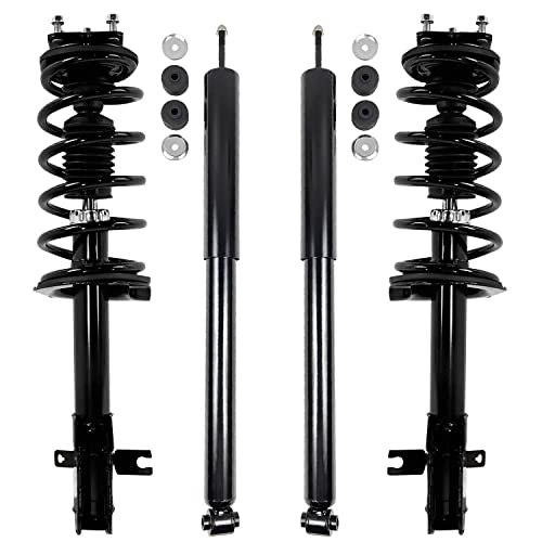 Image of Detroit Axle - Front Struts with Coil Spring + Rear Shock Absorbers Replacement for 2007 2008 2009 2010 Mazda CX-9-4pc Set