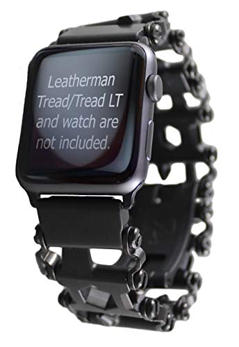 BestTechTool watch adapter compatible with LEATHERMAN TREAD - BTT adapter (Watch lug width=22mm, Black, TREAD)