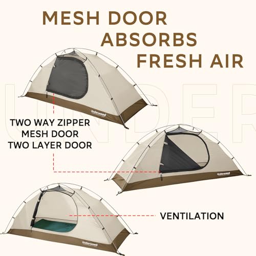 Image of 1 /2 Person Backpacking Tent for 4-Season - Winter Waterproof Tent for One Person, Lightweight Camping Gear for Backpacking, Easy Set Up Cold Weather Essentials by Underwood Aggregator