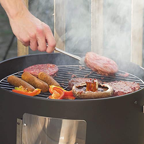 Joyagrill 17-1/2" 3-IN-1 Smoke grill Built in termometer, Air Vent and Access Doors Multi-Layer Heavy duty Smoke BBQ with 3 wooden Handles heavy duty BBQ by Joyagrill - Image 7