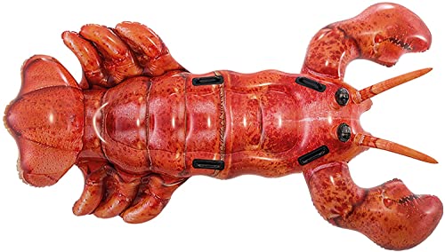 Balsas de Piscina，Botellas Hinchables Langosta Inflable for Montar, Divertido Anillo de Piscina de Verano, círculo Sentado de Langosta de Gran tamaño, Flotador de Agua for Adultos, salón en balsa