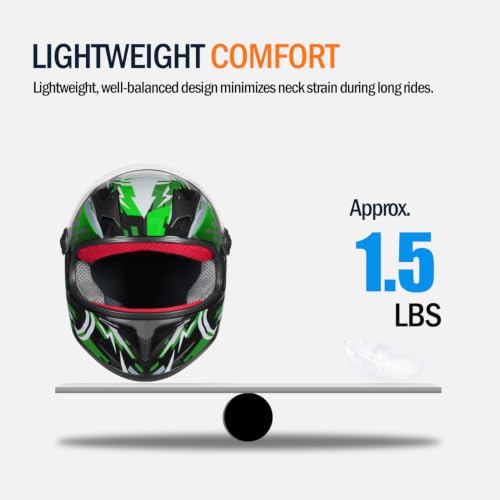 Image of Kids Motorcycle Helmet Full Face DOT Approved
