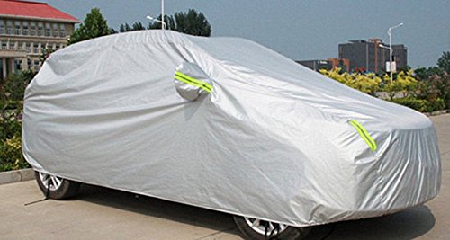 Telo Copriauto Impermeabile Universale Taglia C3 – Fodera In Cotone, Cinghie Antivento E Accesso Con Cerniera, Per Berline E SUV - 5