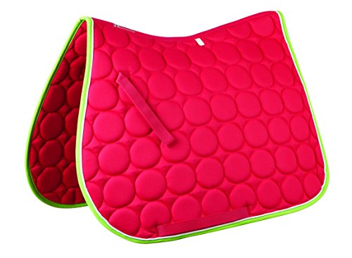 Roma Circle Quilt All Purpose Saddle PAD Crimson/White/Lime Pony