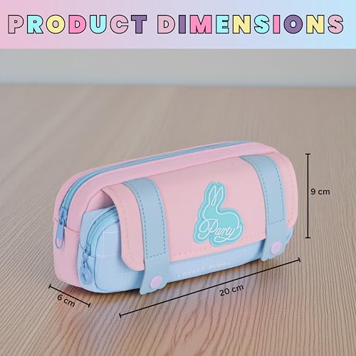 Image of Pencil Cases Large Capacity Pencil Bag Pouch Holder Box for Girls Kids Office Students Organizer School Stationery Supplies (Pink)