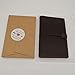 Travelers Notebook Cover with 4 Elastics, Inner Pocket + Card Sleeve, Distressed Dark Brown Genuine Leather, Standard Size