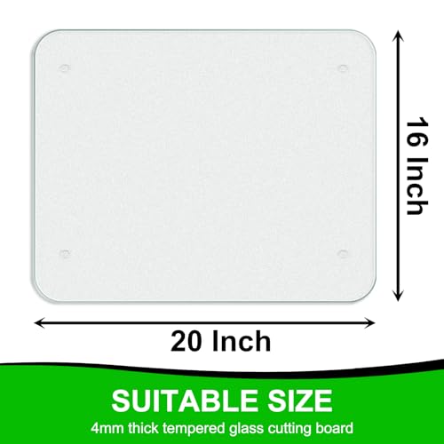 Tabla de cortar de vidrio templado 50.8x40.6 cm antideslizante miniatura 2