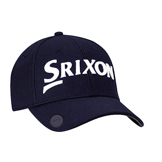 Srixon Ball Marker Cap Golf Cap 2023 (Navy/White), white, One Size