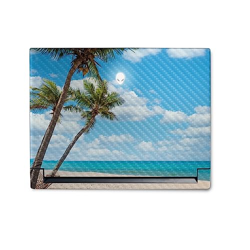 Image of MightySkins Carbon Fiber Skin Compatible with Alienware M18 R1 (2023) Full Wrap Kit - Palm Beach | Protective, Durable Textured Carbon Fiber Finish | Easy to Apply & Change Styles | Made in The USA