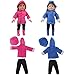 YOFAPA 【Baby Doll Regen Kleidung】18 Zoll Puppe Outfit Set Mädchen Puppe Regenmantel Kapuzenjacke Hosen Mädchen Puppe Zubehör Kostüm Mode Mini Süß Kleine Kinder Spielzeug Puppen Kleidung