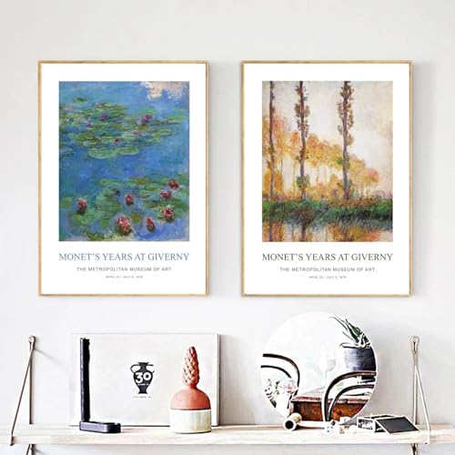 Affiches et impressions Claude Monet lot de 2 peintures impressionnistes vintage 40x50 cm sans cadre