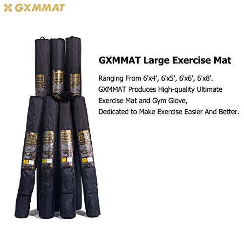 GXMMAT Extra Large Exercise Mat 6'x8'x7mm, Thick Workout Mats for Home Gym Flooring, High Density Non-Slip Durable Cardio Mat, Shoe Friendly, Great for Plyo, MMA, Jump Rope, Stretch, Fitness
