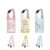 [SDCADQ]ちいかわ 周辺 ボトルホルダー 水筒カバー 水筒ケース 収納バッグ 手提げ 斜め掛け可能 魔法瓶、随行杯対応 携帯に便利 ハチワレ うさぎ 軽量 多機能 大容量 可愛い 大人子供共通 子供へのプレゼント (6.5*18cm,C)