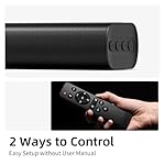 Sound Bars for TV 16-inch, Cinematic TV Sound Bar with Impactful Bass, Bluetooth Soundbar for TV with Remote Control, Wall Mountable TV Speakers Sound Bar Work with Traditional or Smart TV - Image 5