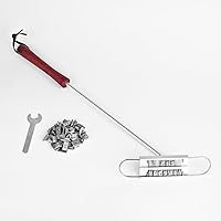 Vista 6 de Hierro de marca BBQ con letras intercambiables y un práctico dibujo, ideal para marcar filetes, hamburguesas y pollo (1)
