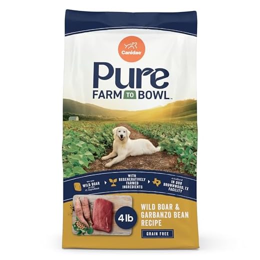 Canidae Pure Farm to Bowl Wild Boar & Garbanzo Bean, Grain-Free Dry Dog Food, Adult, 4lb