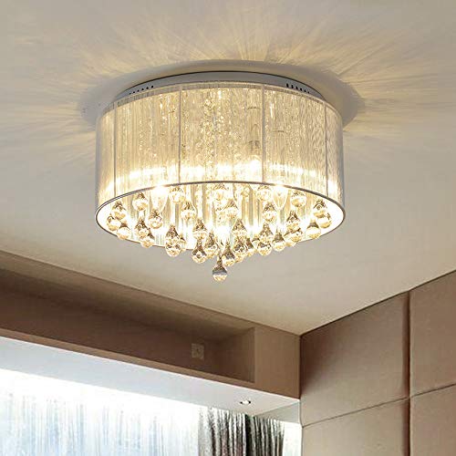 Plafonnier en cristal K9 véritable et fer forgé de style nordique haut de gamme - 5