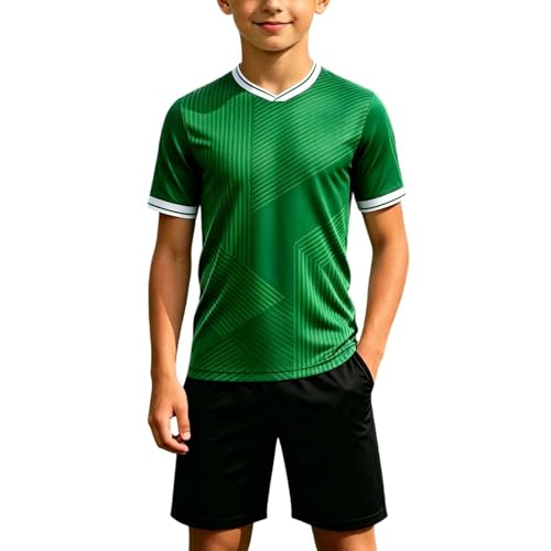 Camiseta Futbol Niño De Secado Rápido Ropa Deportiva de Manga Corta para Entrenamiento de fútbol para niños y jóvenes, Ideal para Equipos Deportivos.