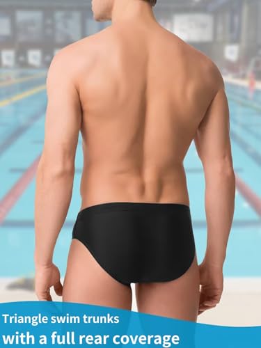 Bikini para hombre tipo slip de corte bajo y color liso con cordon ajustable 3