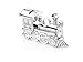 Produktbild Spardose Zug/Lokomotive 15,5x5,5x8cm versilbert