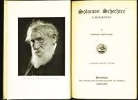 Solomon Schechter: A Biography B0008A5LME Book Cover