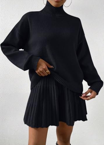 Robe pull chic Onsoyours avec mini jupe intégrée manches longues - 5