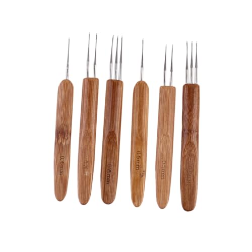 Crochet en bambou dreadlocks GARIOUANS lot de 6 aiguilles à tricoter pour tresse
