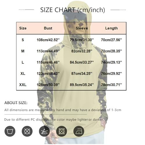 ADHOWBEW Fishing Shirt with Hood Cooling Hoodies Hooded Shirt Uv Casual Summer UPF 50+ Uv Rash Guard 20252
